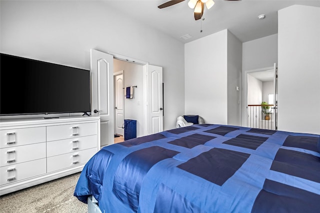 303 Hidden Cove Dr, Ponder, TX 76259 - carpeted bedroom with a ceiling fan