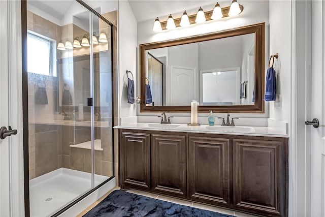 303 Hidden Cove Dr, Ponder, TX 76259 - full bath featuring double vanity and a stall shower