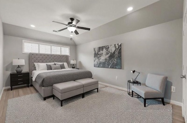 1909 Morning Dove, Aubrey, TX 76227 - bedroom with light wood-style floors, a ceiling fan, and recessed lighting