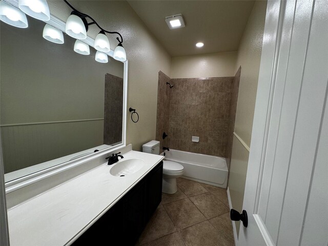 205 Boardwalk Ave, Waxahachie, TX 75165 - full bathroom featuring vanity, tile patterned floors, and shower / bathtub combination