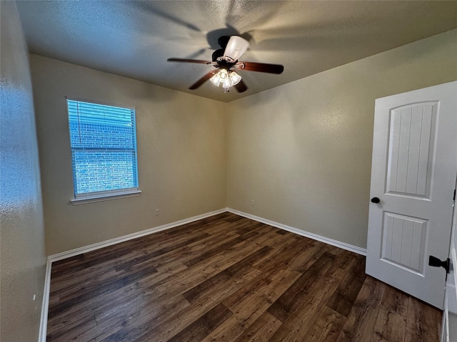 205 Boardwalk Ave, Waxahachie, TX 75165 - unfurnished room featuring dark wood-type flooring and ceiling fan