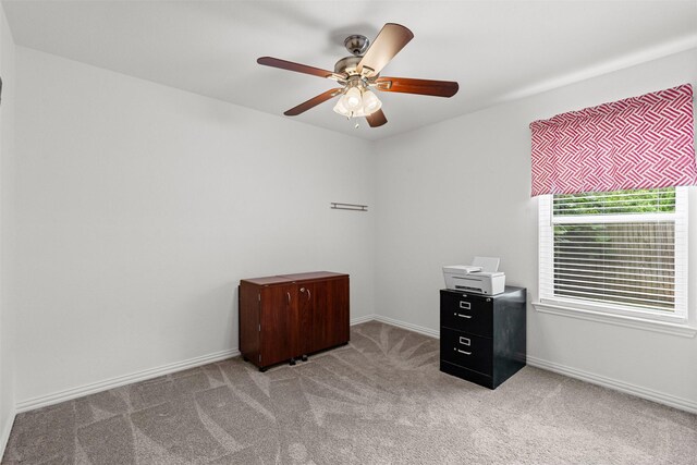 9013 Topperwind Ct, Fort Worth, TX 76134 - unfurnished office featuring light colored carpet and ceiling fan