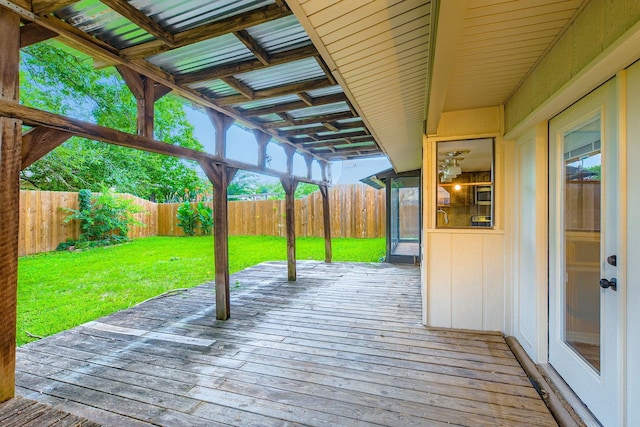 902 Via Valencia, Mesquite, TX 75150 - deck with a fenced backyard and a sink