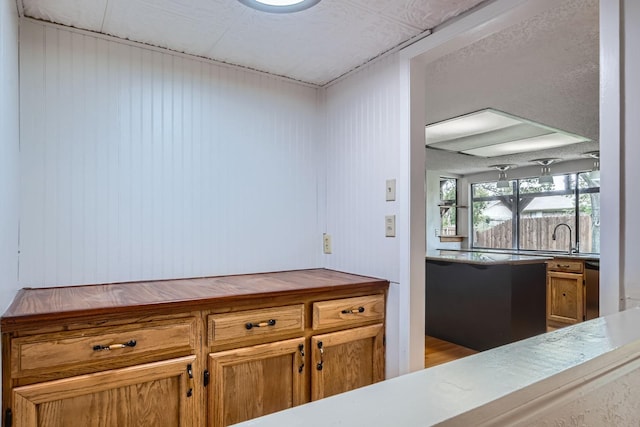 902 Via Valencia, Mesquite, TX 75150 - kitchen featuring a sink and brown cabinetry