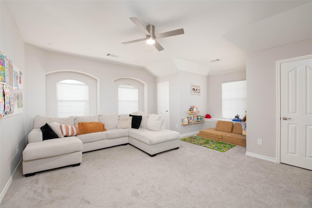 12720 Outlook Ave, Fort Worth, TX 76244 - living room with carpet and ceiling fan