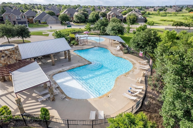 12720 Outlook Ave, Fort Worth, TX 76244 - community pool featuring a patio and a residential view