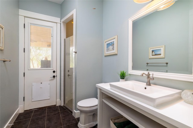 100 Redtail Hawk Dr, Aledo, TX 76008 - full bathroom with vanity, a shower stall, and tile patterned flooring