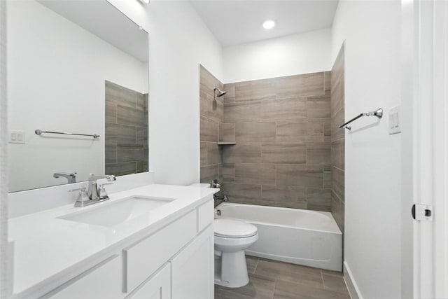 13868 Dorset Ln, Frisco, TX 75035 - bathroom with vanity, tub / shower combination, and wood finished floors