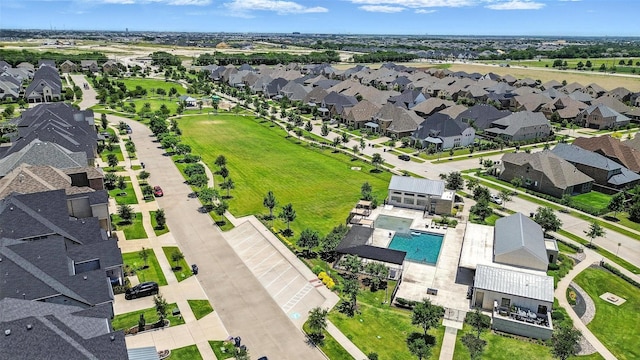 13868 Dorset Ln, Frisco, TX 75035 - aerial perspective of suburban area featuring a pool