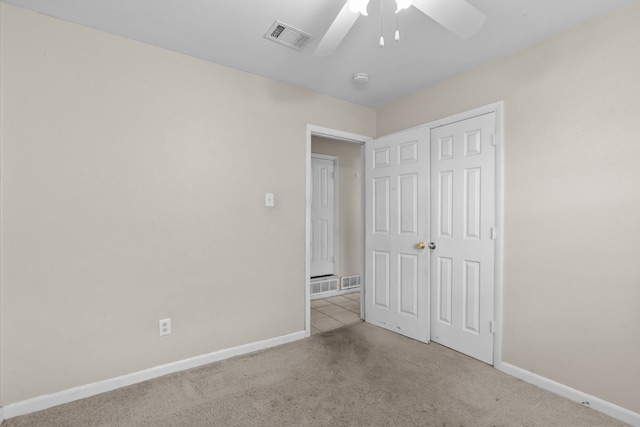 5308 Wentworth St, Fort Worth, TX 76132 - unfurnished bedroom featuring carpet floors, a ceiling fan, and a closet