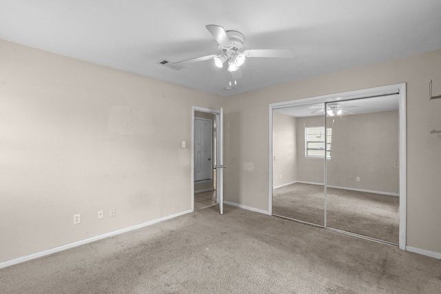 5308 Wentworth St, Fort Worth, TX 76132 - unfurnished bedroom with carpet floors, a closet, and ceiling fan