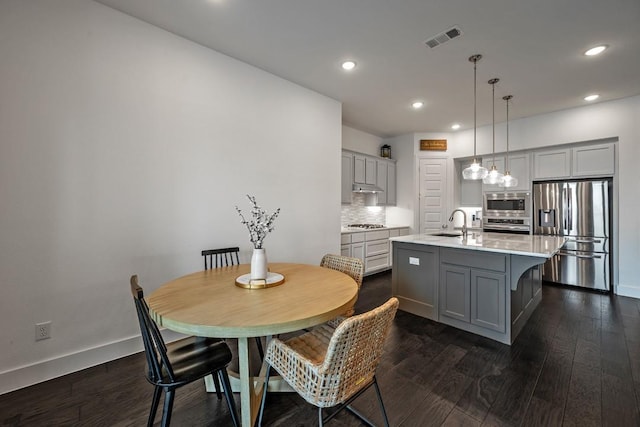 778 Corner Post Path, Celina, TX 75009 - dining area featuring recessed lighting and dark wood-style floors