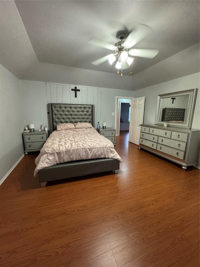 2100 Leandra Ln, Fort Worth, TX 76131 - bedroom featuring wood finished floors and ceiling fan