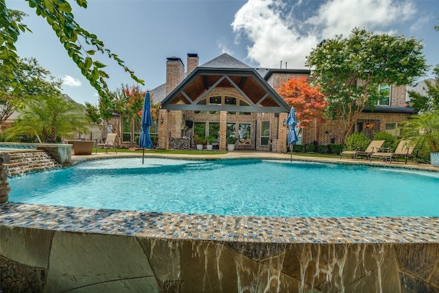 2521 Fair Oaks Ln, Prosper, TX 75078 - outdoor pool featuring a patio