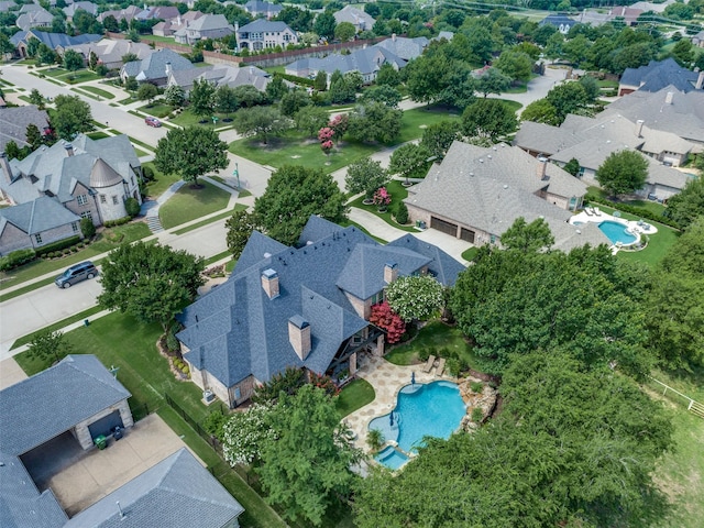 2521 Fair Oaks Ln, Prosper, TX 75078 - aerial view of residential area with a pool area