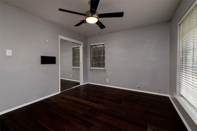 740 Willow St, Hurst, TX 76053 - unfurnished room featuring wood finished floors and ceiling fan