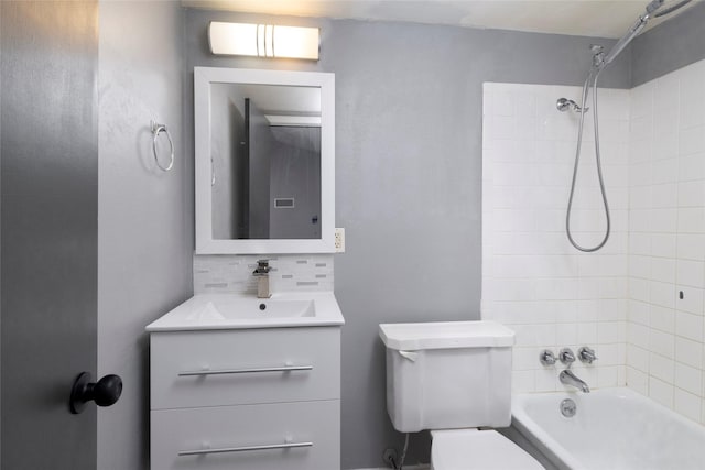 740 Willow St, Hurst, TX 76053 - bathroom featuring bathtub / shower combination, vanity, and tasteful backsplash