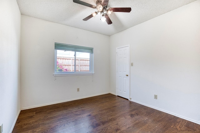 3104 Park Garden Pl, Richardson, TX 75082 - spare room featuring wood finished floors, a ceiling fan, and a textured ceiling