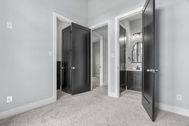 521 Echo Glade Ct, Azle, TX 76020 - unfurnished bedroom featuring light colored carpet and ensuite bath