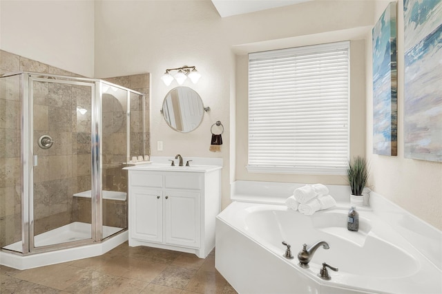 3217 Tearose Dr, Richardson, TX 75082 - full bath with a bath, a shower stall, and vanity