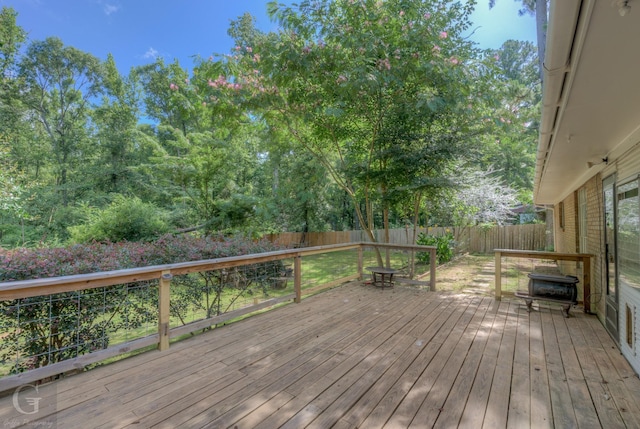 613 Pine Cone Dr, Haughton, LA 71037 - wooden deck featuring a fenced backyard
