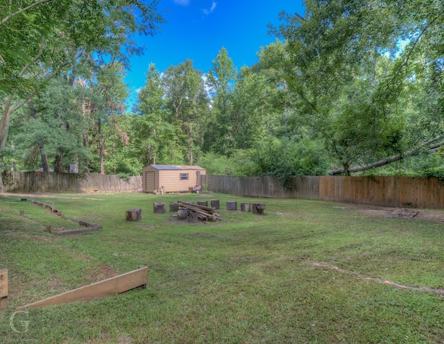 613 Pine Cone Dr, Haughton, LA 71037 - fenced backyard featuring a storage shed