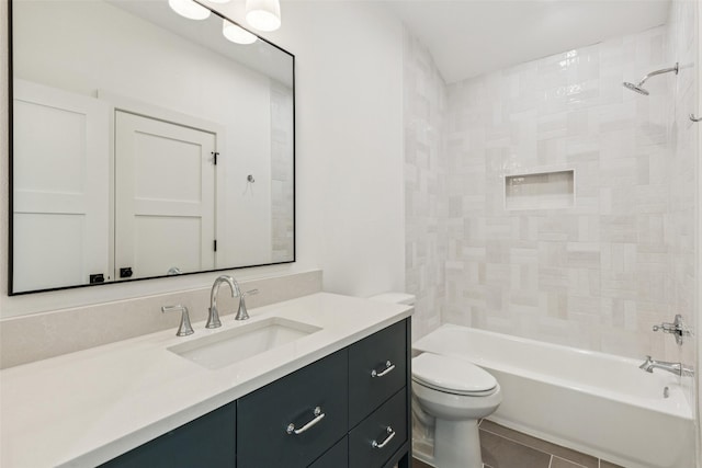 4930 Magnolia Trl, Midlothian, TX 76065 - bathroom with vanity, bathing tub / shower combination, and tile patterned floors