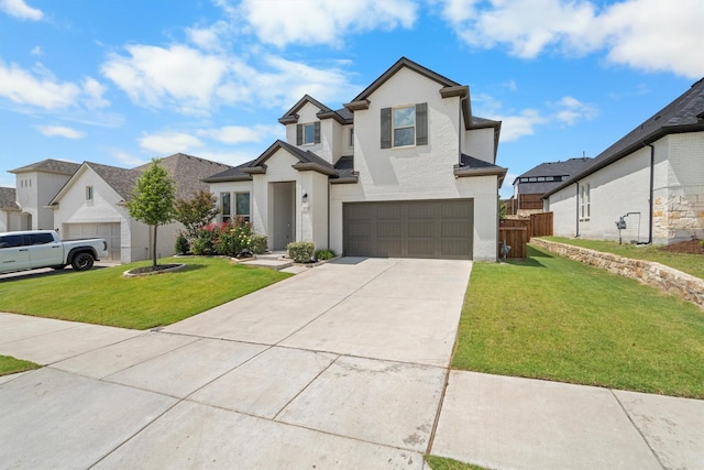 332 Augusta Ct, Oak Point, TX 75068 - view of front of property featuring an attached garage, driveway, a residential view, and stucco siding