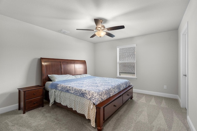 332 Augusta Ct, Oak Point, TX 75068 - bedroom with light colored carpet and a ceiling fan