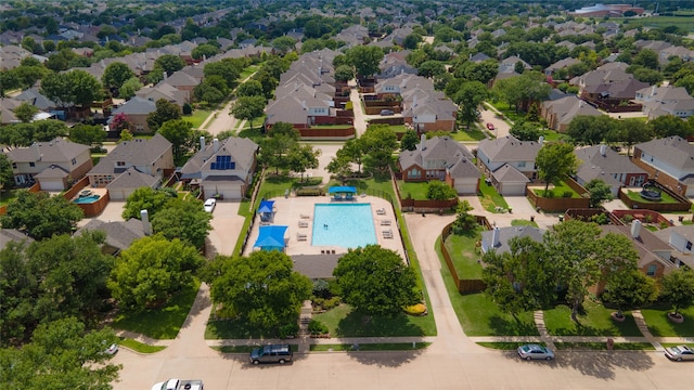 8201 Fountain Ridge Dr, Plano, TX 75025 - aerial perspective of suburban area with a pool