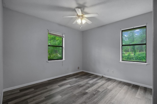 6179 State Highway 31 E, Murchison, TX 75778 - unfurnished room with wood finished floors and a ceiling fan
