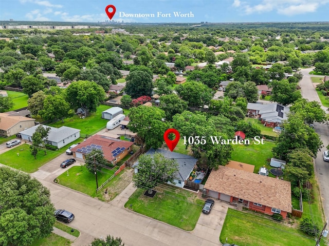 1035 Warden St, Benbrook, TX 76126 - aerial perspective of suburban area