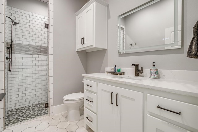 720 Glade Park Ct, Azle, TX 76020 - full bathroom with vanity, a shower stall, and tile patterned floors