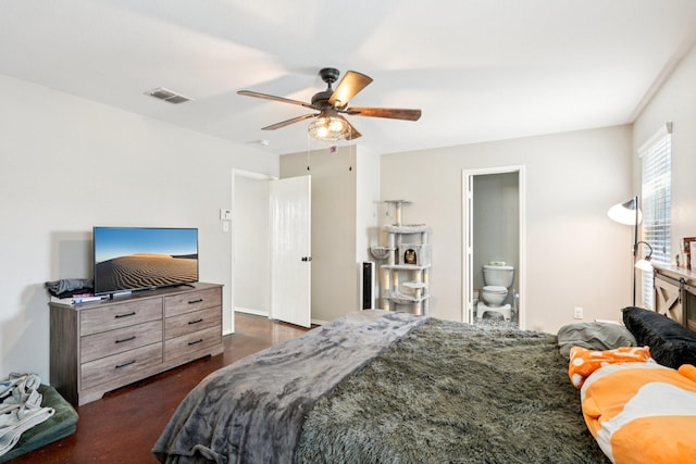 6724 Meadow Way Ln, Fort Worth, TX 76179 - bedroom featuring a ceiling fan and ensuite bath