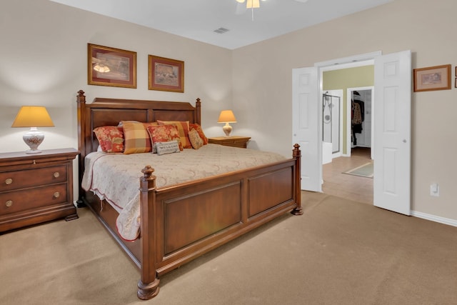 5233 Scenic Point Dr, Fort Worth, TX 76244 - bedroom featuring light colored carpet and ceiling fan