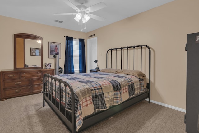 5233 Scenic Point Dr, Fort Worth, TX 76244 - bedroom featuring light colored carpet, ceiling fan, and arched walkways