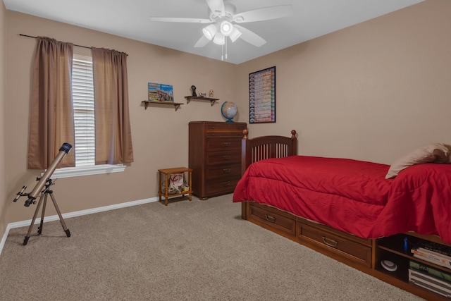 5233 Scenic Point Dr, Fort Worth, TX 76244 - carpeted bedroom with baseboards and a ceiling fan