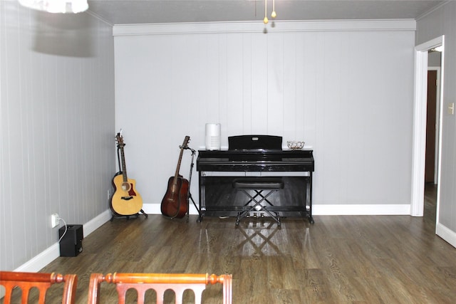 590 N Charlotte Ave, Stephenville, TX 76401 - miscellaneous room featuring wood finished floors and crown molding
