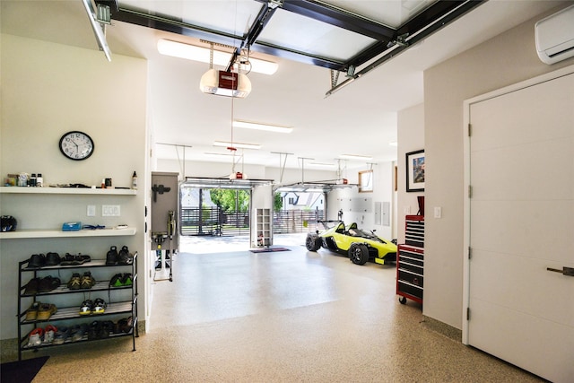 548 Oak Grove Ln, Coppell, TX 75019 - garage with a wall mounted AC and a garage door opener