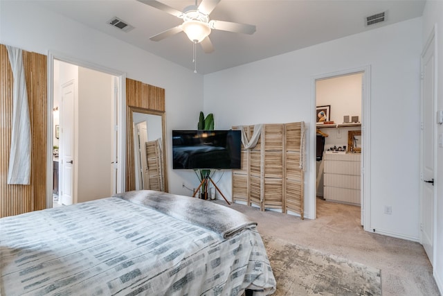 5511 Grand Ave, Sachse, TX 75048 - bedroom featuring carpet floors, a walk in closet, and ceiling fan