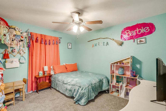 321 E Hampton Rd, Crowley, TX 76036 - carpeted bedroom featuring a ceiling fan