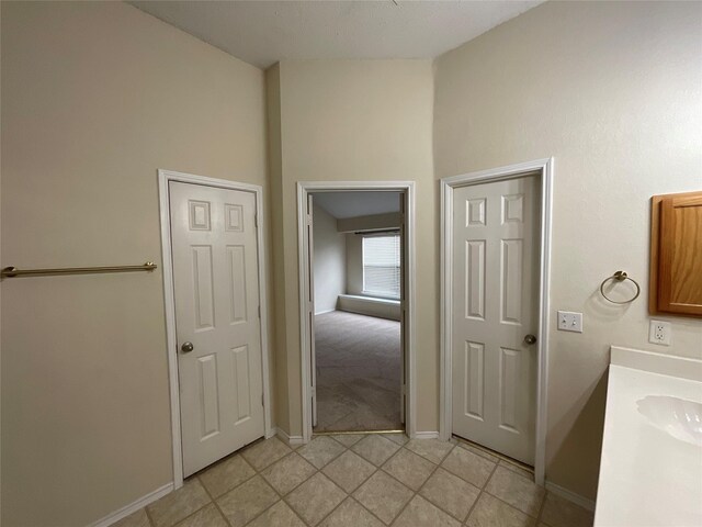 939 Clear Creek Dr, Mesquite, TX 75181 - bathroom with tile patterned floors and vanity