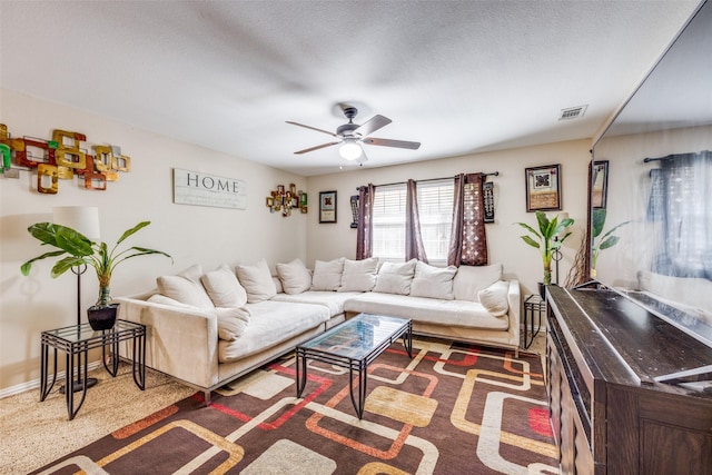 318 E Chestnut St, Denison, TX 75021 - living room with a ceiling fan