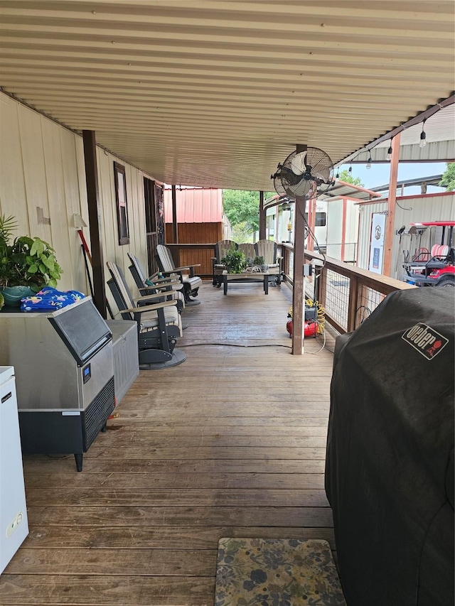 3004 Seagull Rd, Kerens, TX 75144 - deck with a grill
