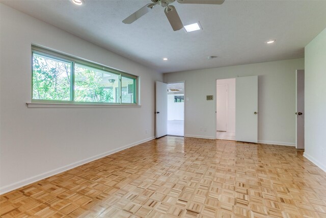 4818 Thunder Rd, Dallas, TX 75244 - empty room with ceiling fan and recessed lighting