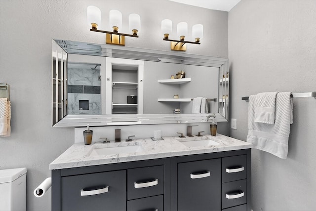 1521 Windsor Dr, Glenn Heights, TX 75154 - bathroom with double vanity and a shower