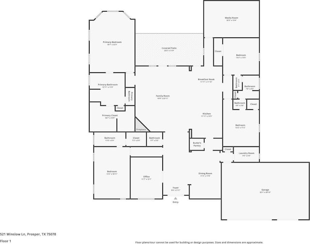 521 Winslow Ln, Prosper, TX 75078 - view of property floor plan