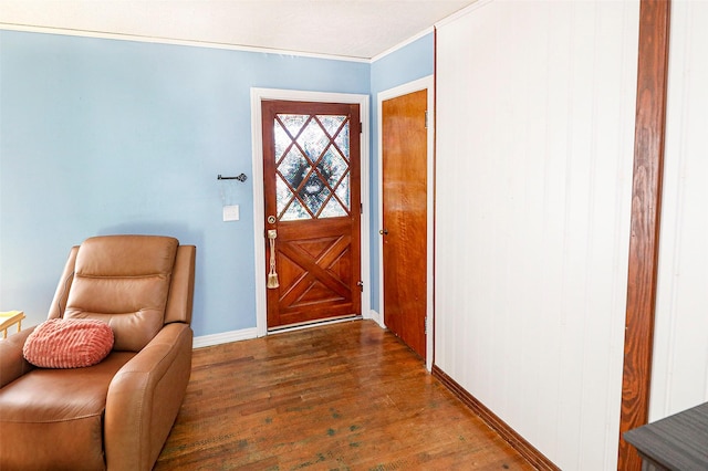 1561 Fm 1816, Bowie, TX 76230 - foyer entrance featuring dark wood-type flooring and baseboards