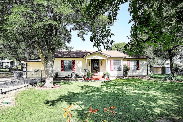 1561 Fm 1816, Bowie, TX 76230 - ranch-style house with an attached garage and a storage unit