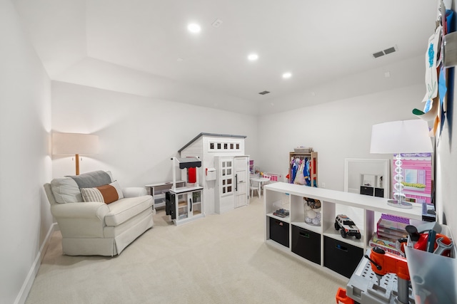 750 Camden Way, Prosper, TX 75078 - playroom featuring light carpet and recessed lighting